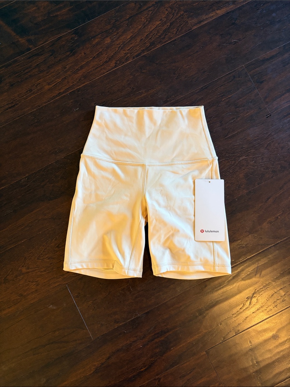 lululemon athletica Cream High-Rise Bike Shorts